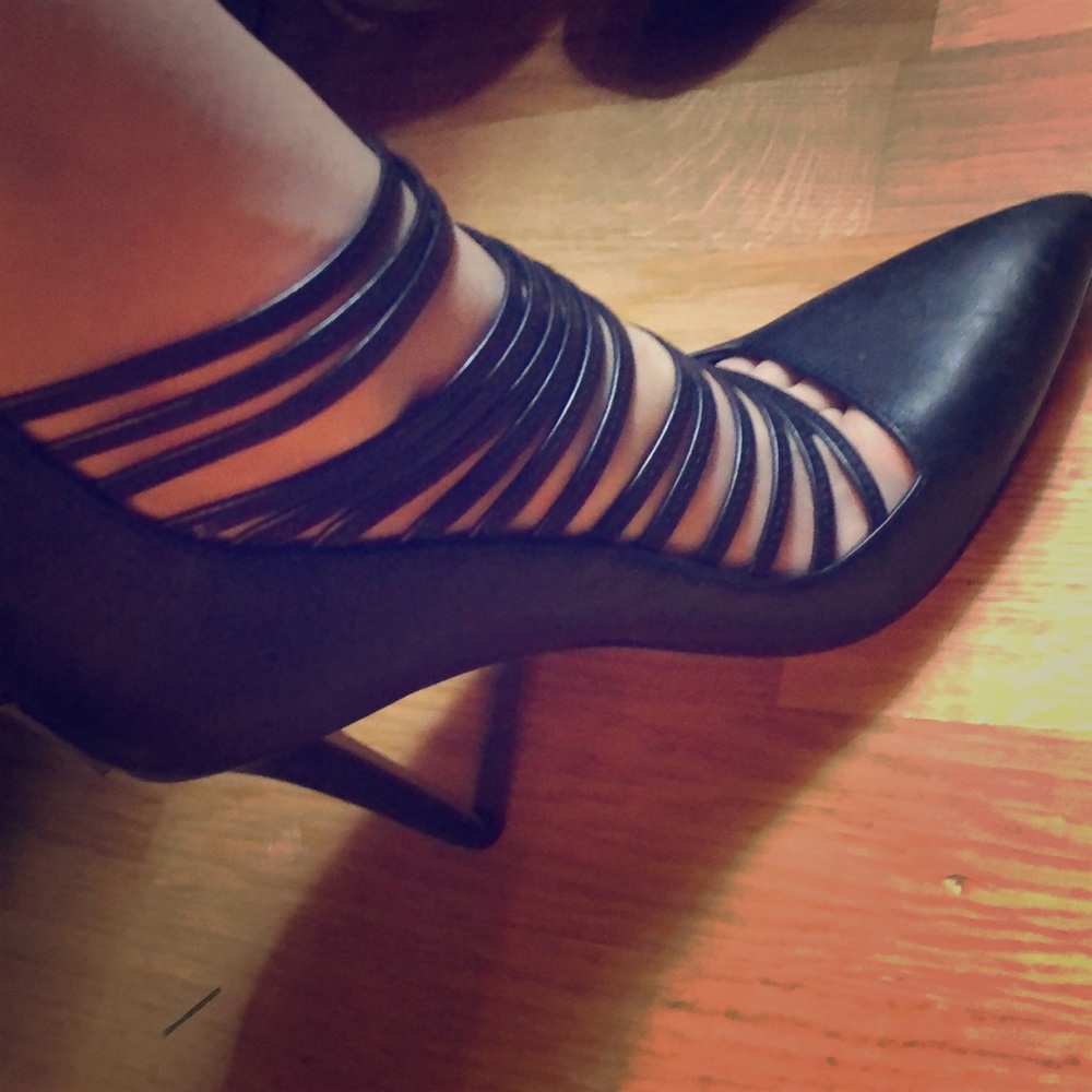 Black Strappy Heels